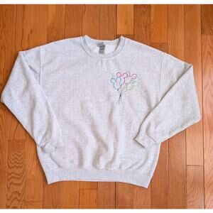 Walt Disney World Parks Mickey Balloon Embroidered Sweatshirt Medium
